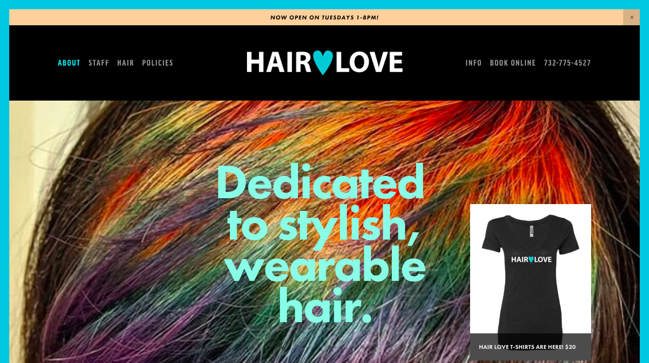 Hair Love Salon website 2020