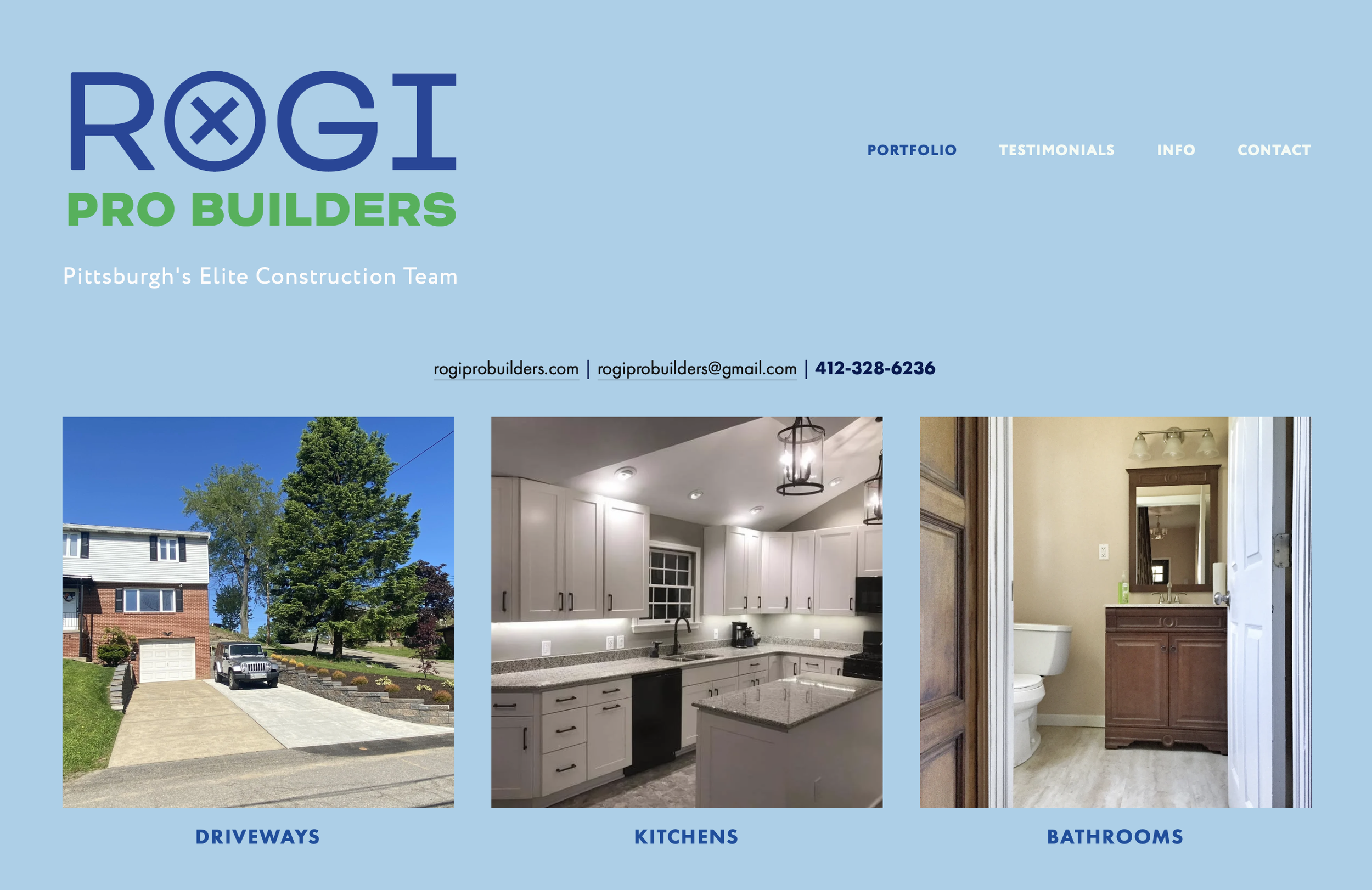 Rogi Pro Builders logo & website
