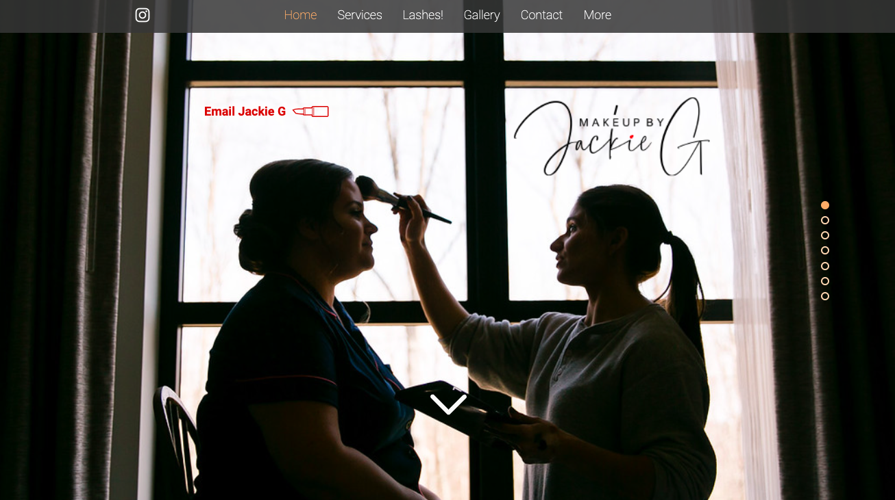 Makeup by Jackie G website