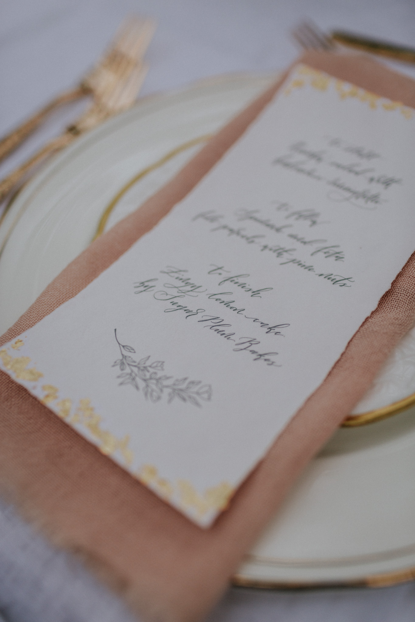 I used a slightly more bohemian but luxurious calligraphy style to fit the mood of the editorial.