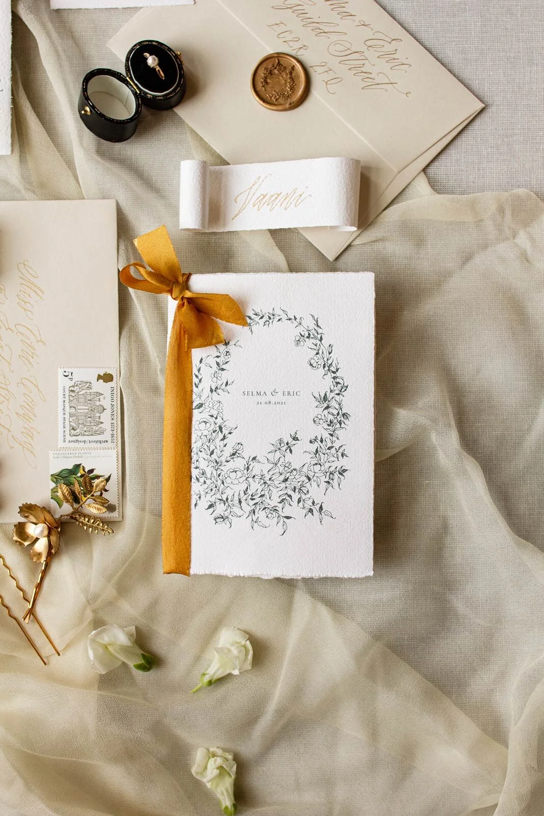 Handmade wedding vow books