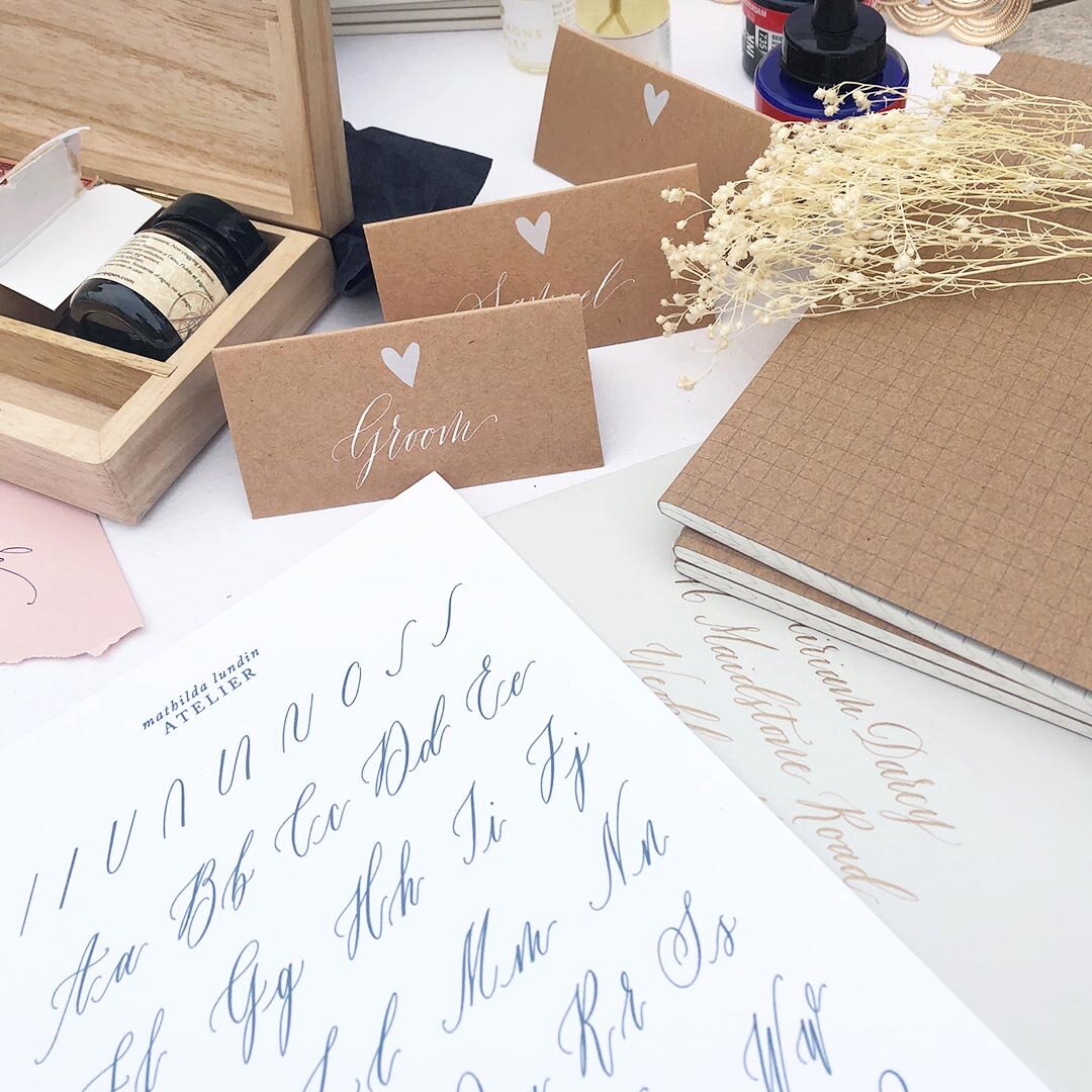 Calligraphy taster class for Paperchase
