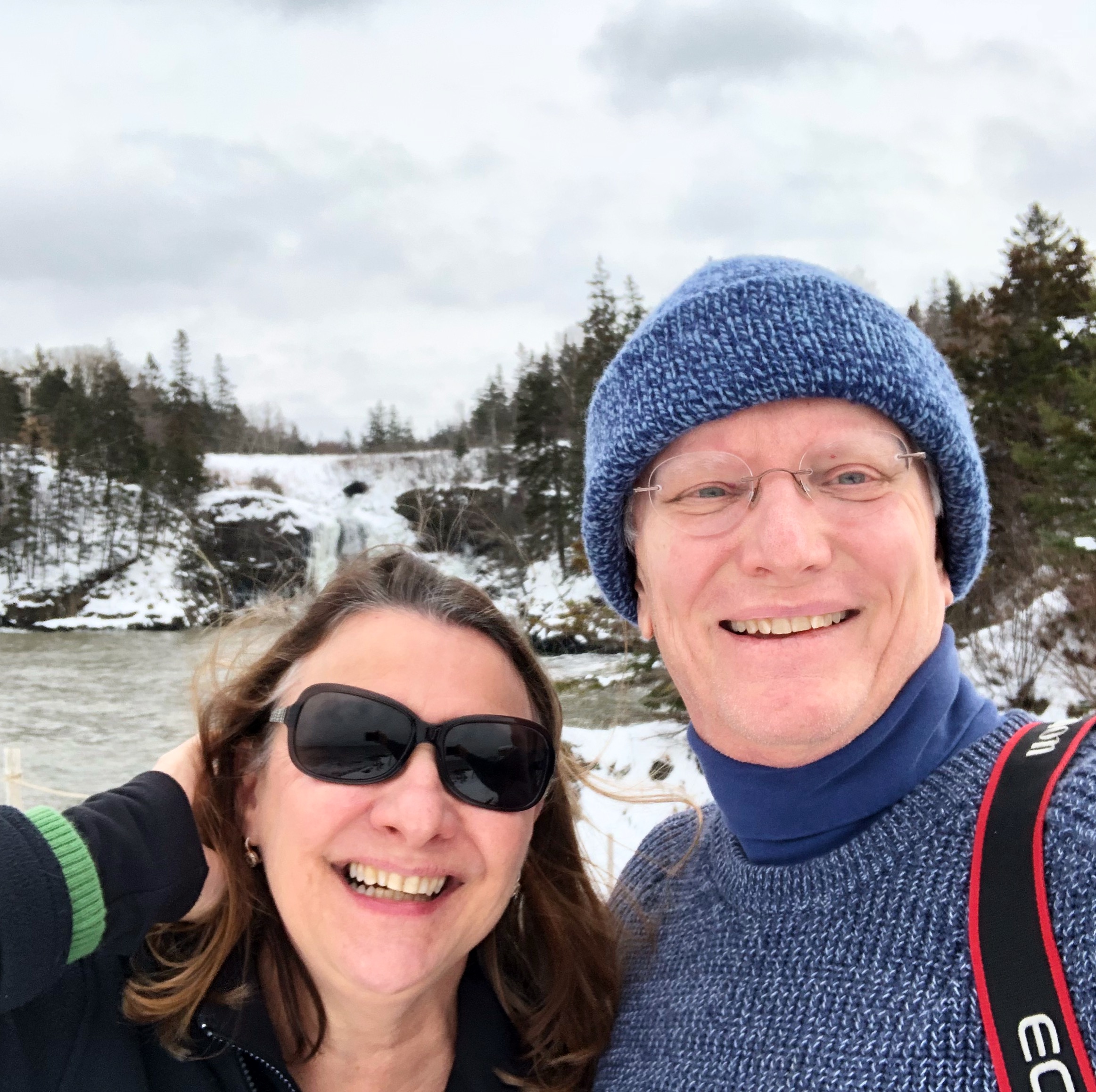 Sun and snow at the Bay of Fundy