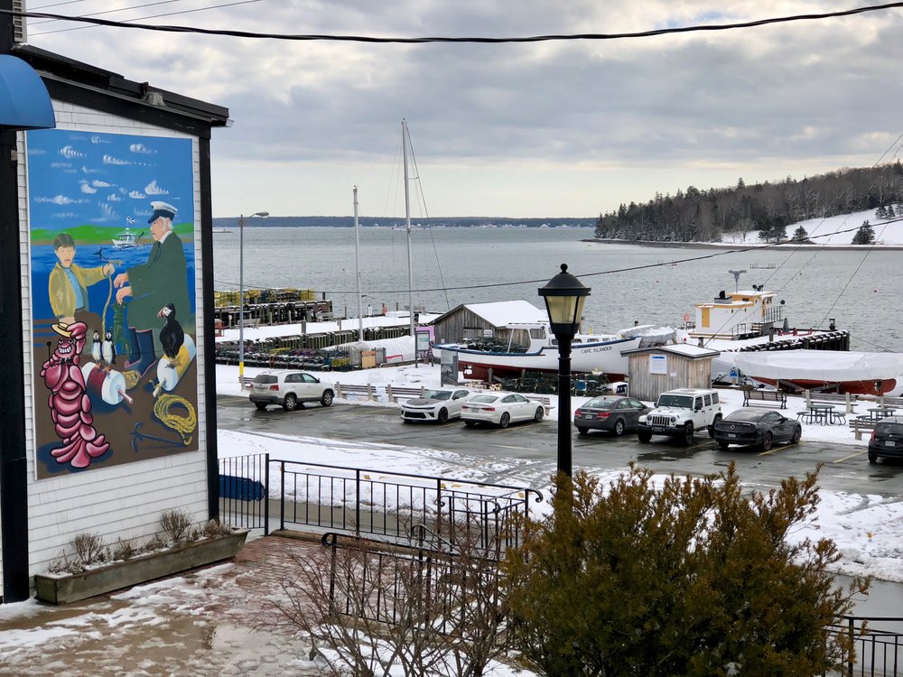 Harbor art at Lunenburg