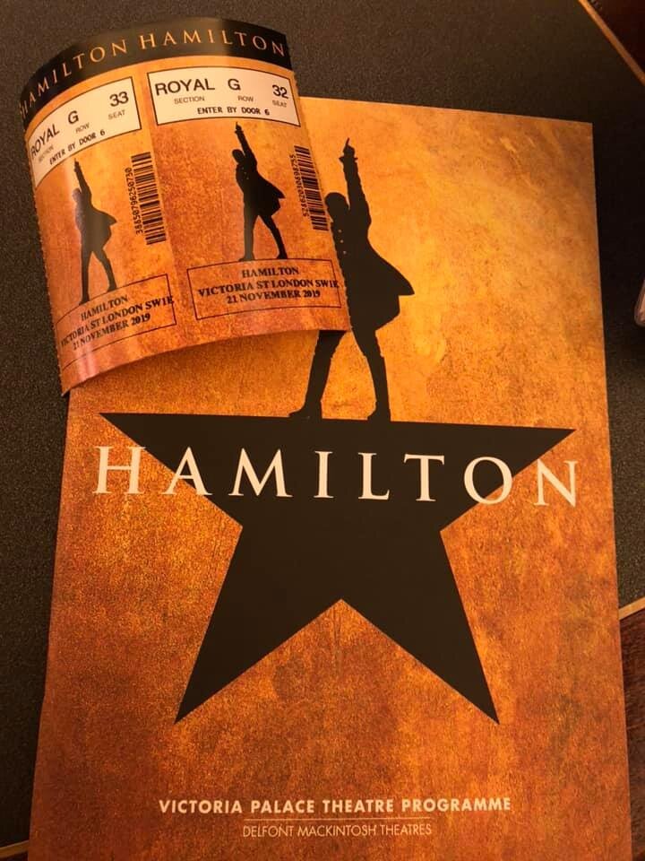 Hamilton at the Victoria Palace Theatre in London