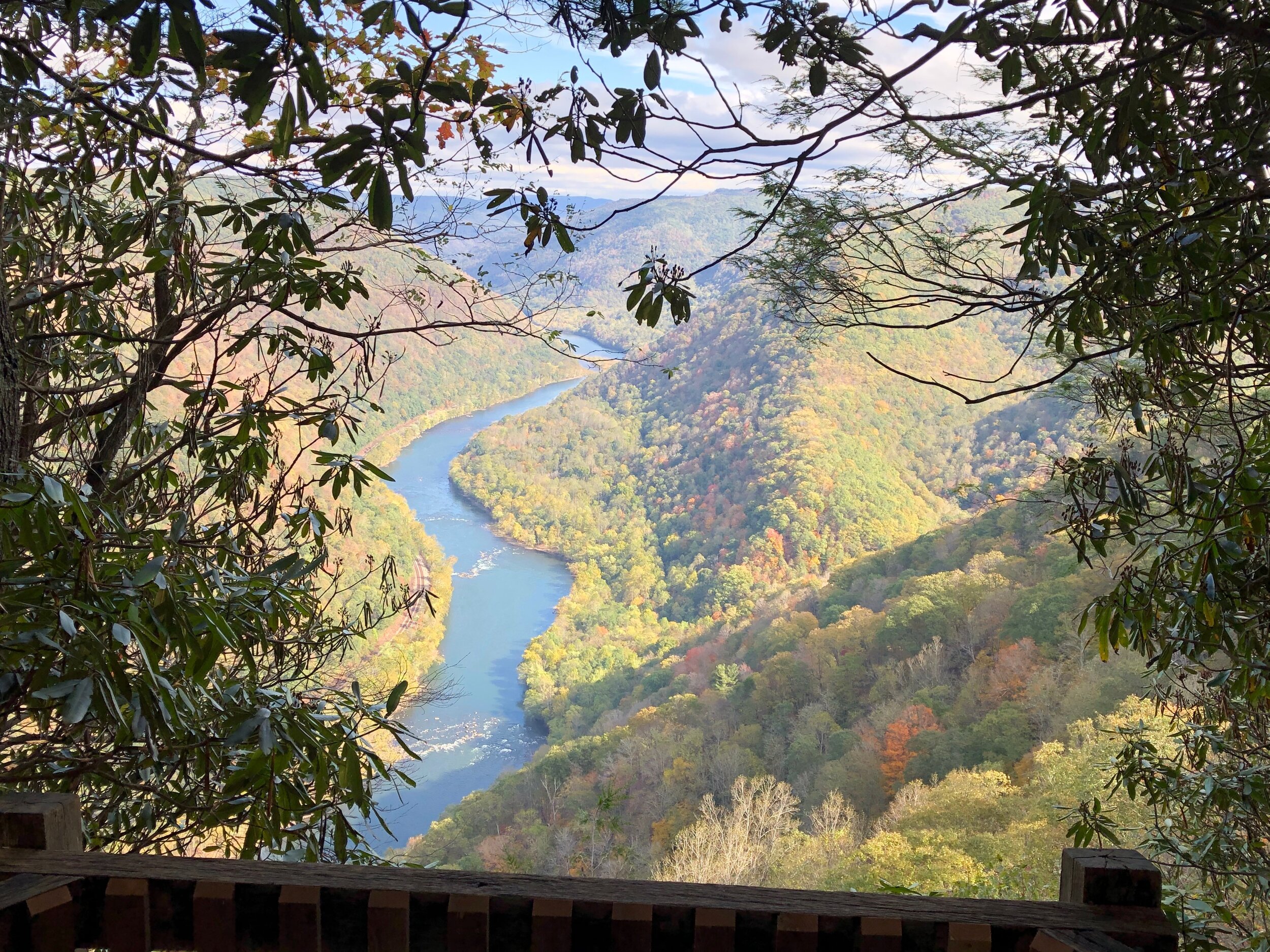 New River from a trail in Grandview State Park, West Virginia