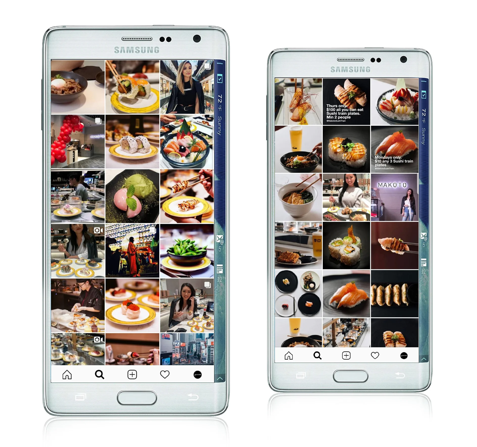 Delicious visual language mixed with targeted hash tagging has grown followers, consistently and organically.