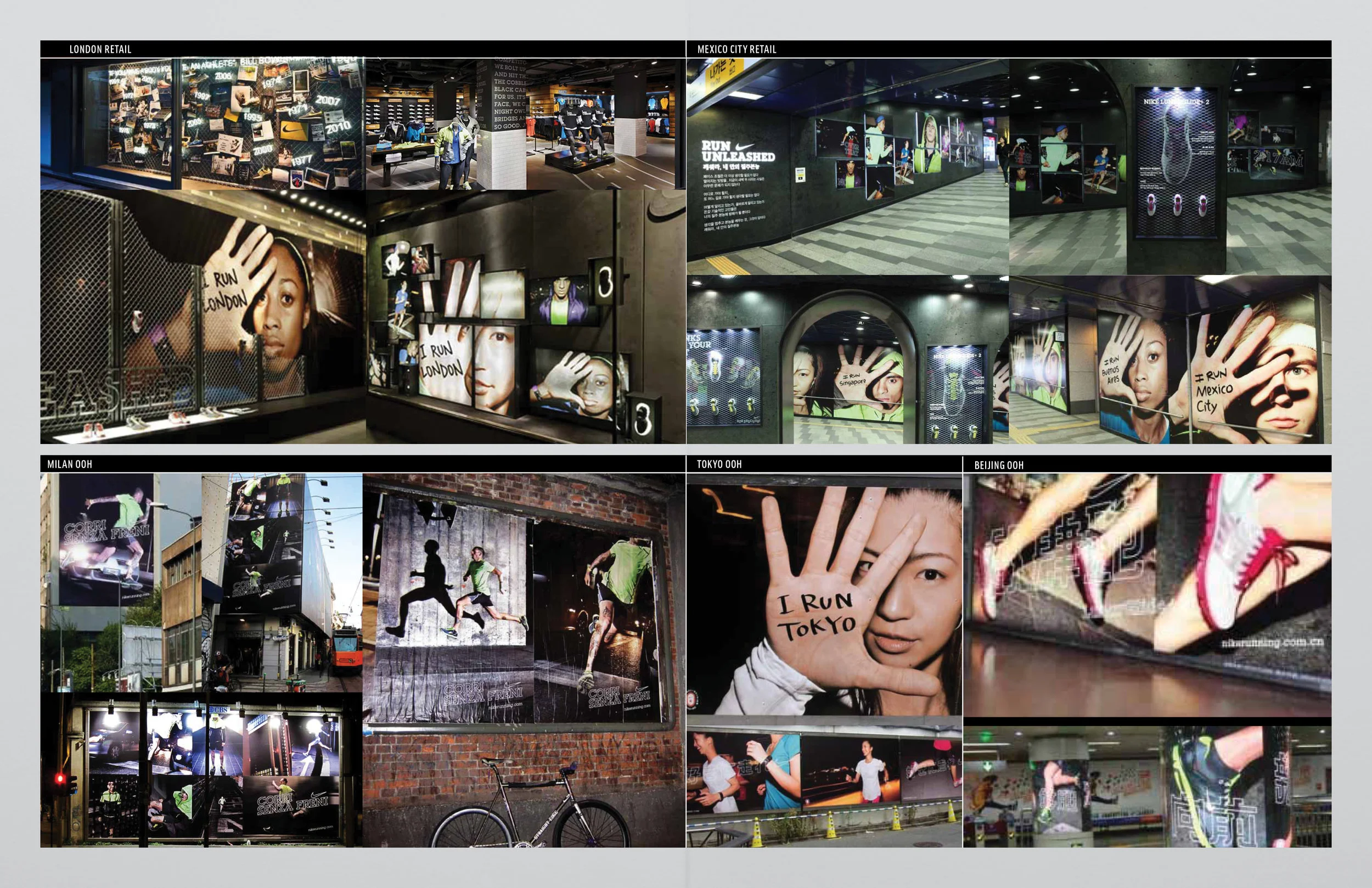  Regional take-downs of the global campaign creative. 