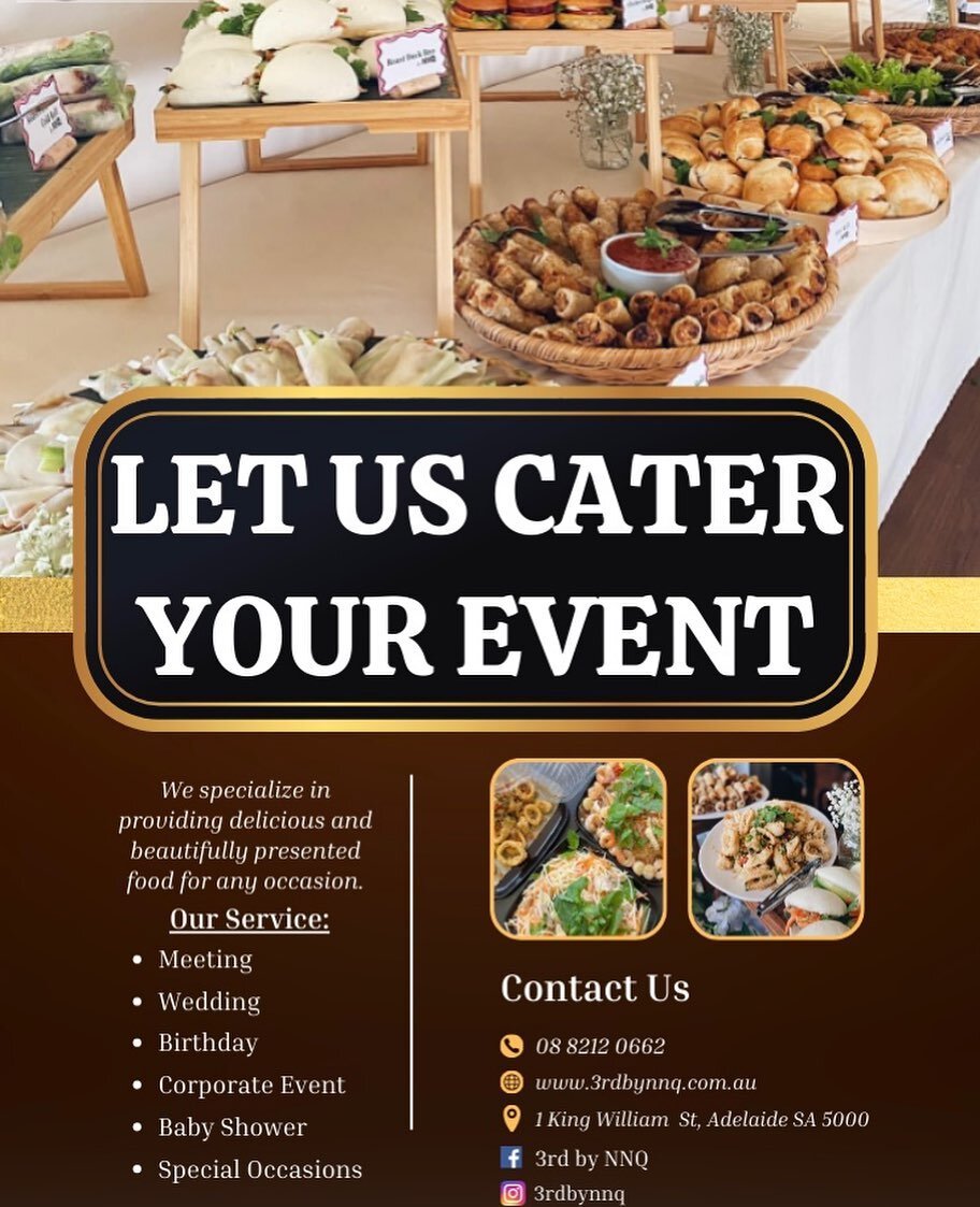 Let us cater your next event. 
We deliver too.
View our catering packages on our website.
#adelaidecatering #adelaideeats #adelaide #adelaidecbd #adelaidefood #southaustralia #vietnamesefood #foodie