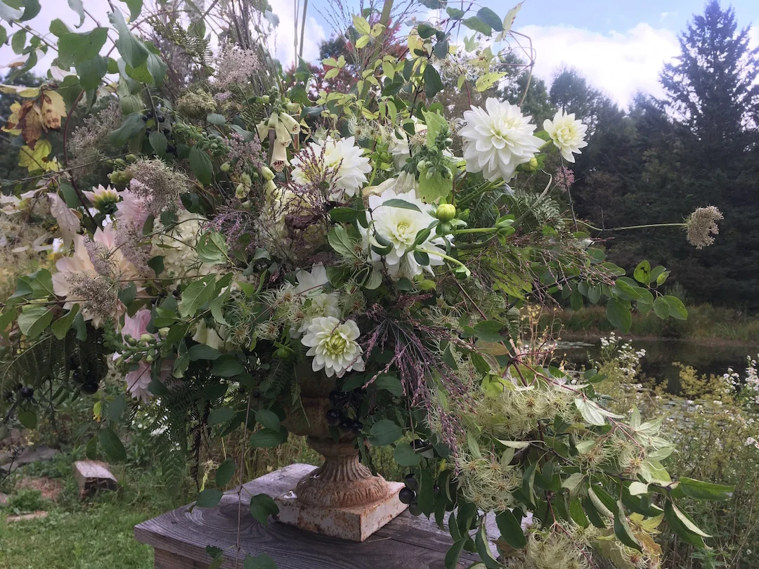 Ceremony flowers, upstate New York