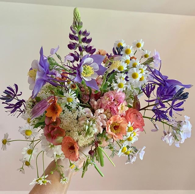 This is last week&rsquo;s version of my new Dainty Bouquet. I&rsquo;ve got a few options for pre-order, hyper seasonal, varied, always gorgeous bouquets up for purchase on my website shop now! Free delivery to Craftsbury and immediately surrounding t