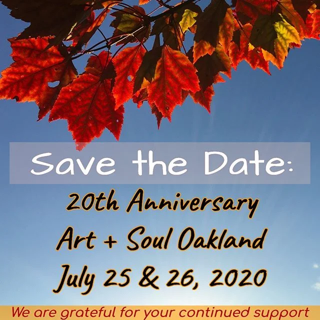 Happy Thanksgiving to our cherished Art + Soul Oakland community. Wishing everyone a warm and fulfilling holiday season. Excited to celebrate with you July 25 & 26, 2020 as we join together for our 20th anniversary festival!  Stay tuned for ways to be part of the planning. With holiday cheer, your friends at Art + Soul Oakland.

#oakland #bayarea #eastbay #sfbayarea