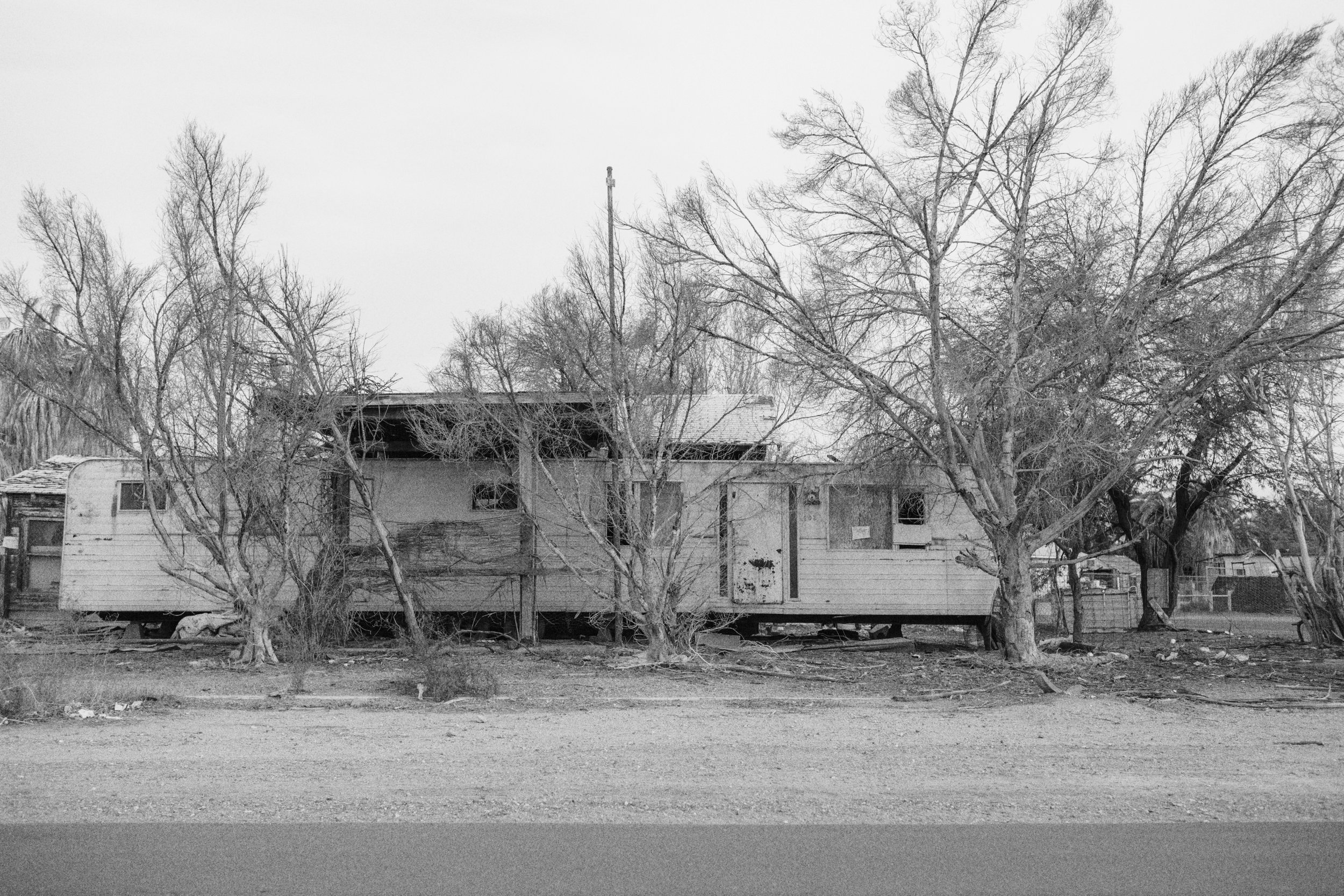 Overgrown Trailer - Niland, California