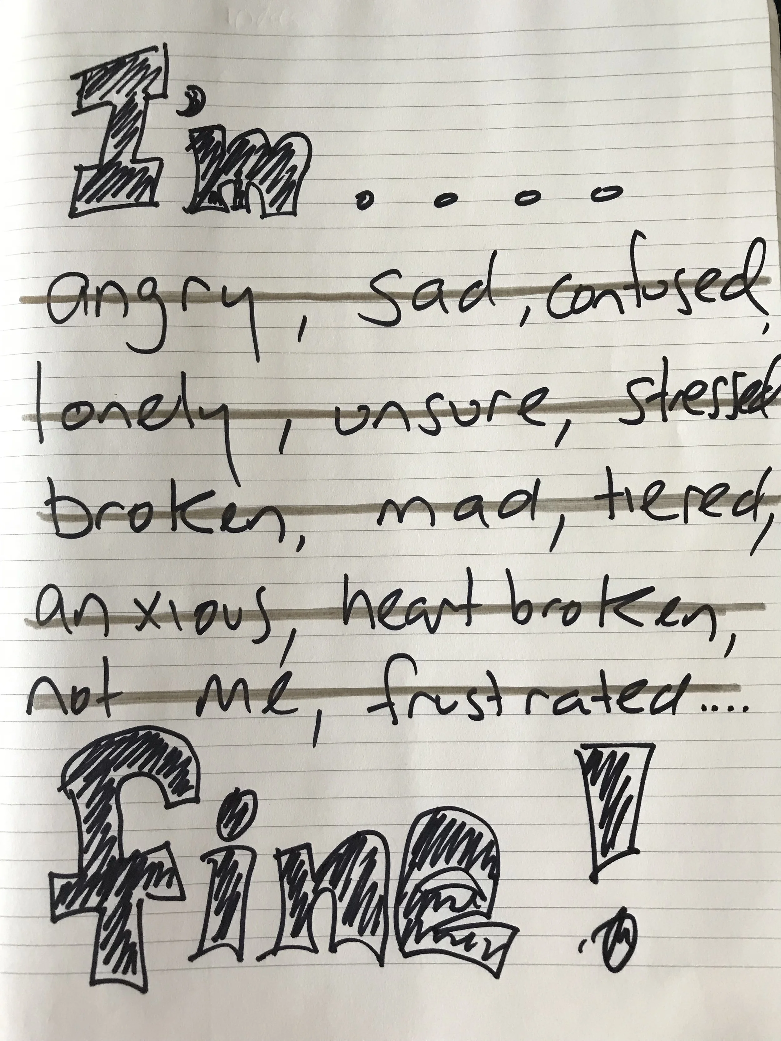 I'm (not) fine....