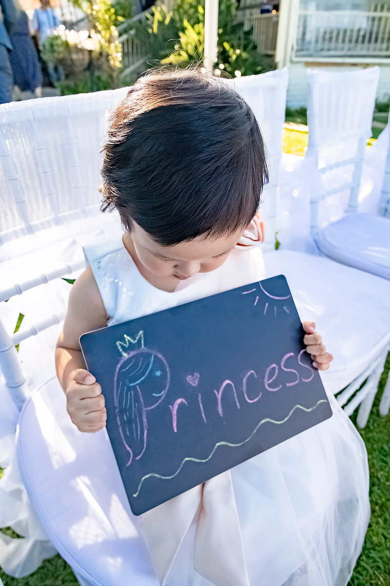 Daddy, I want a long dress too.