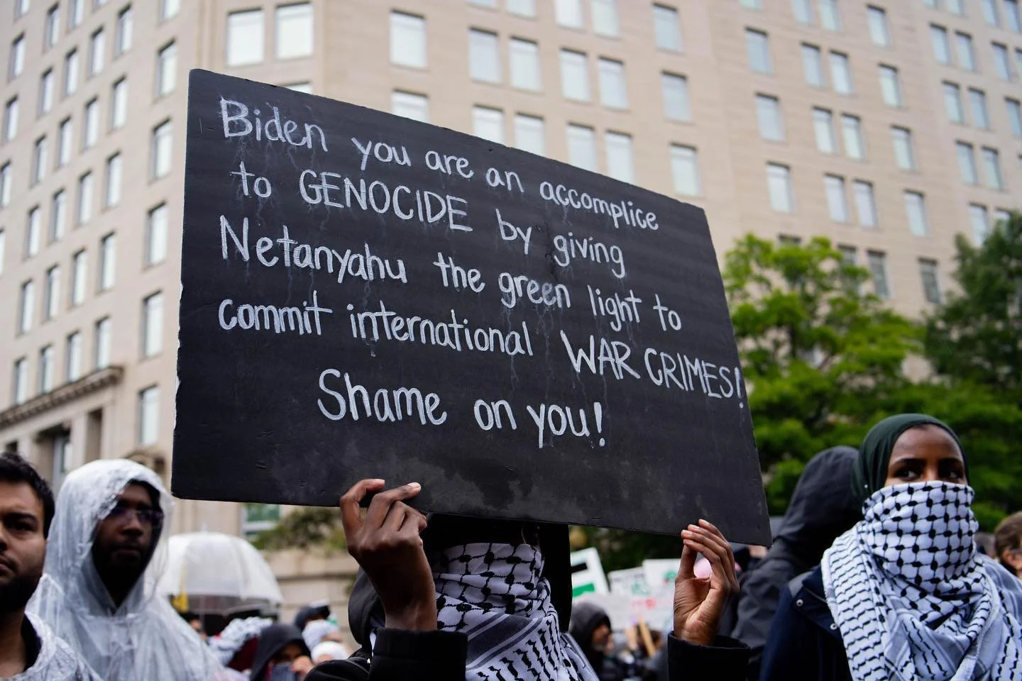 Photos from October 14, 2023. This was one of the first big protests for Palestine in Washington D.C. since this current war on Gaza began. It was raining and I remember I felt overwhelmed with emotion &ndash; numb. The death toll was at 2,000 &ndash