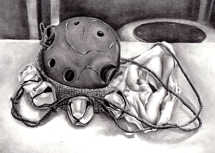 Ear, Ocarina, Bells (study)