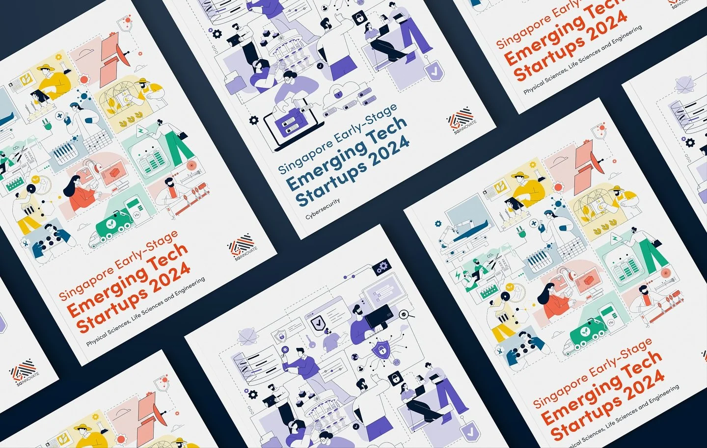 Following a successful collaboration on the 2023 edition, Studio Giraffe designed SGInnovate&rsquo;s Singapore Early-Stage Emerging Tech Startups 2024 landscape report, offering an overview of developments in the country&rsquo;s emerging tech startup
