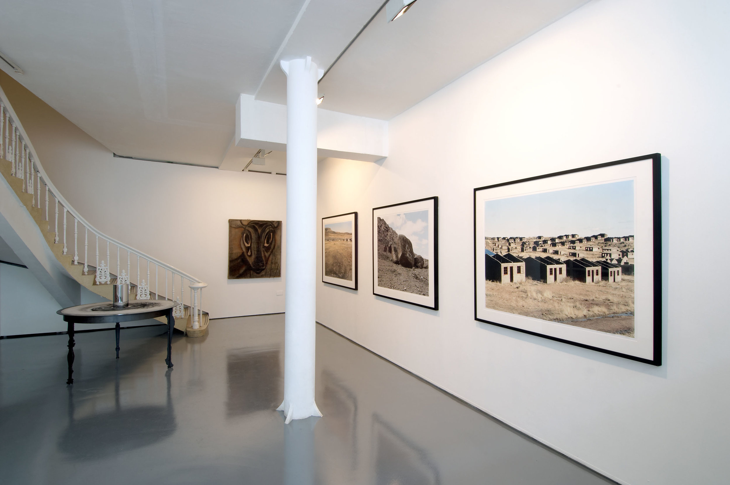  L-R Work by Wiliam Kentridge, Vivienne Koorland and David Goldblatt 