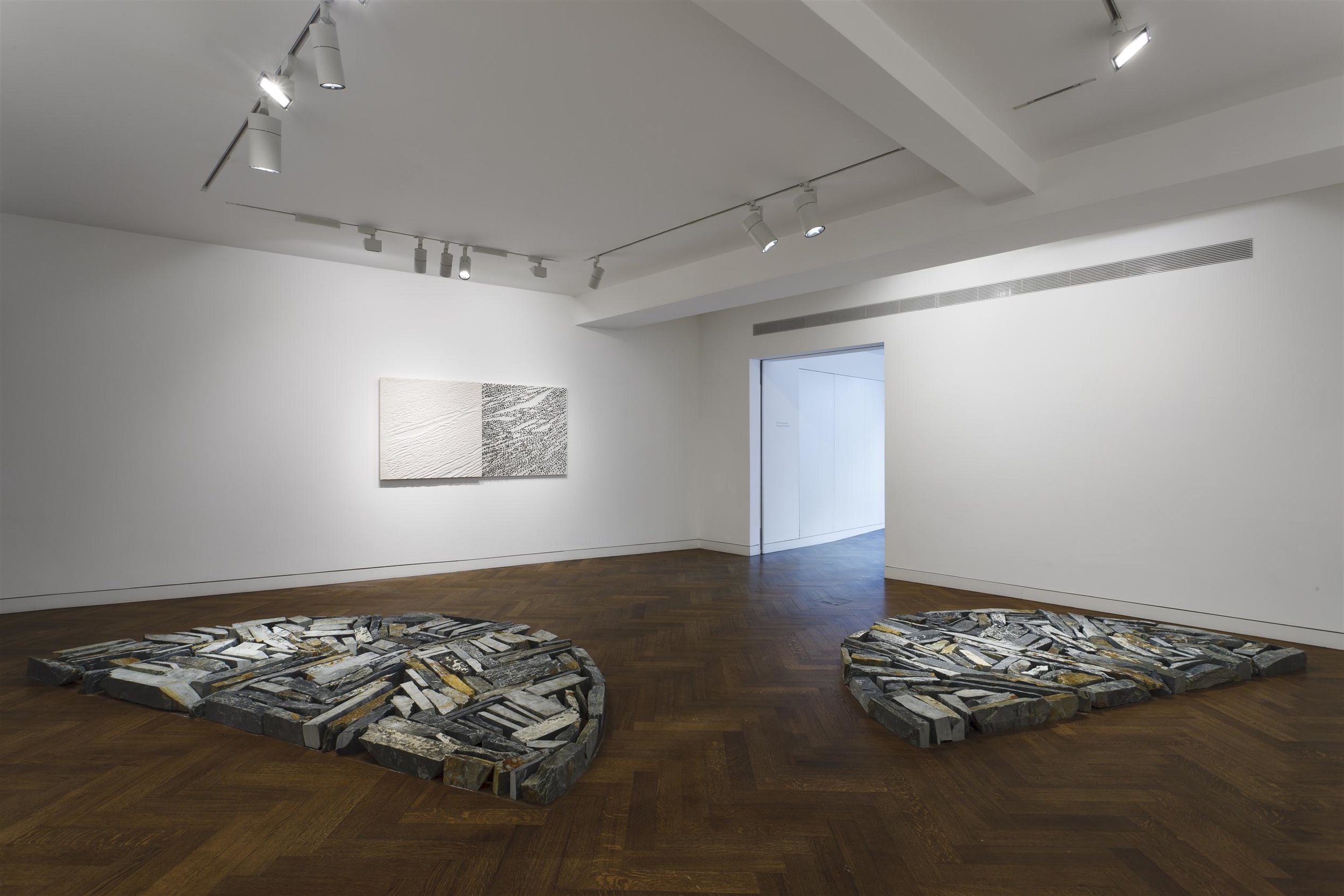  Work by Richard Long and Giuseppe Penone. Photo: Peter Mallet 