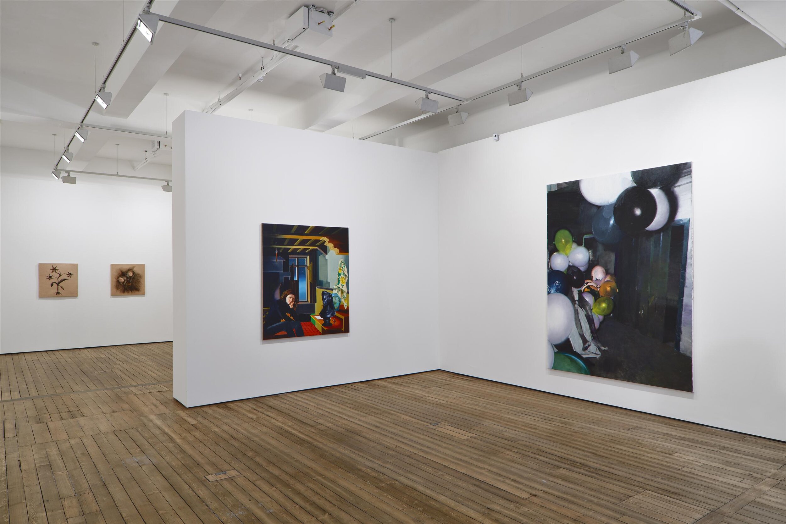  L-R Works by Patricia Piccinini, Susanne Kuhn and Justin Mortimer 