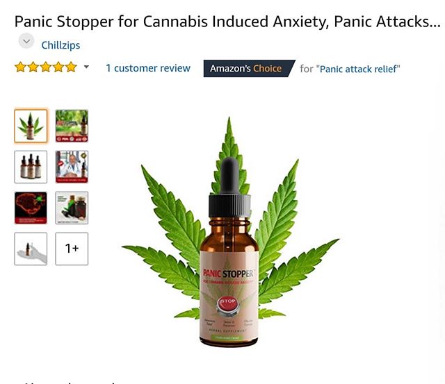 Panic Stopper for Cannabis Induced Anxiety is now available on AMAZON.COM, Amazon's Choice for Panic attack relief.