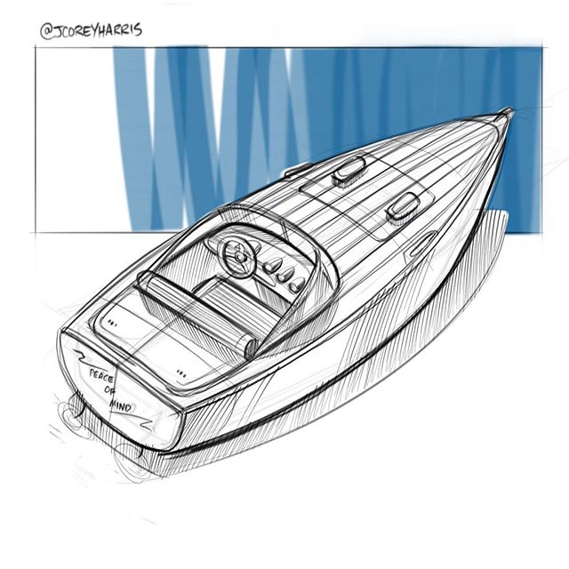 27/31 - Power Boat. 3 hrs of failed sketches led to this. Gonna sketch more boats in the future. @advdessketch #adsinktober #inktober #inktober2018 #sketchaday #sketchbook #sketching #sketch #drawing #doodle #scribble #instaart #instasketch #idsketch