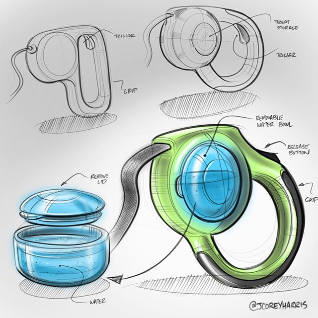 Quick thoughts for this week&rsquo;s #weeklydesignchallenge I walk our pug everyday and we have to make sure he has water to avoid overheating during the warmer months. This could be an interesting solution that allows me to free a hand. @weeklydesig