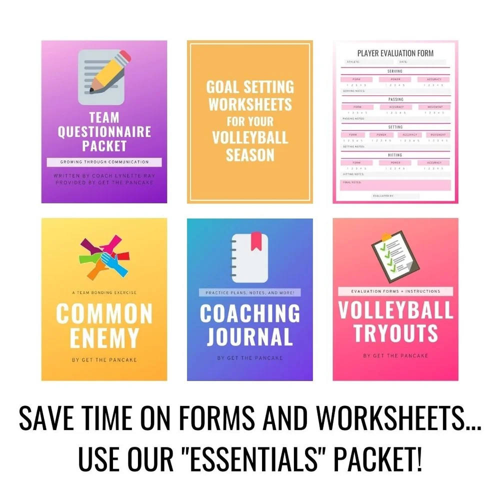 Volleyball Coaching Tools and Printables | Get The Pancake