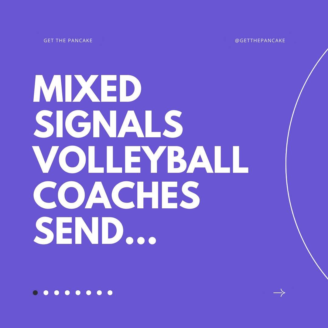 🚦 Are you sending mixed messages as a volleyball coach? Here are a few common inconsistencies I see from new volleyball coaches, and why they can be problematic. 😬🫣
▪
▪
#volleyballcoaching  #consistencyiskey #volleyballcoach #getthepancake