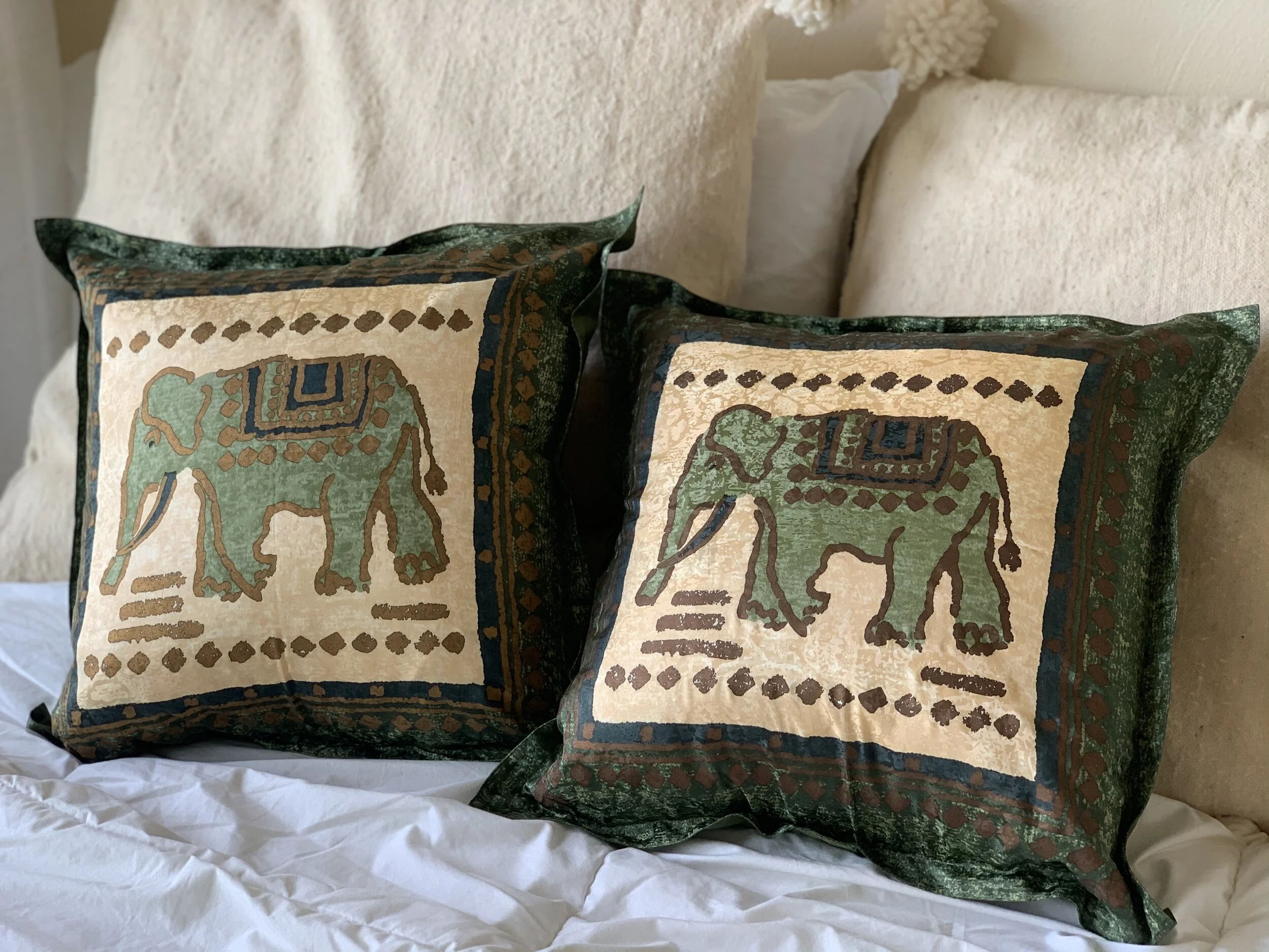Thai Green Elephant Pillowcases
