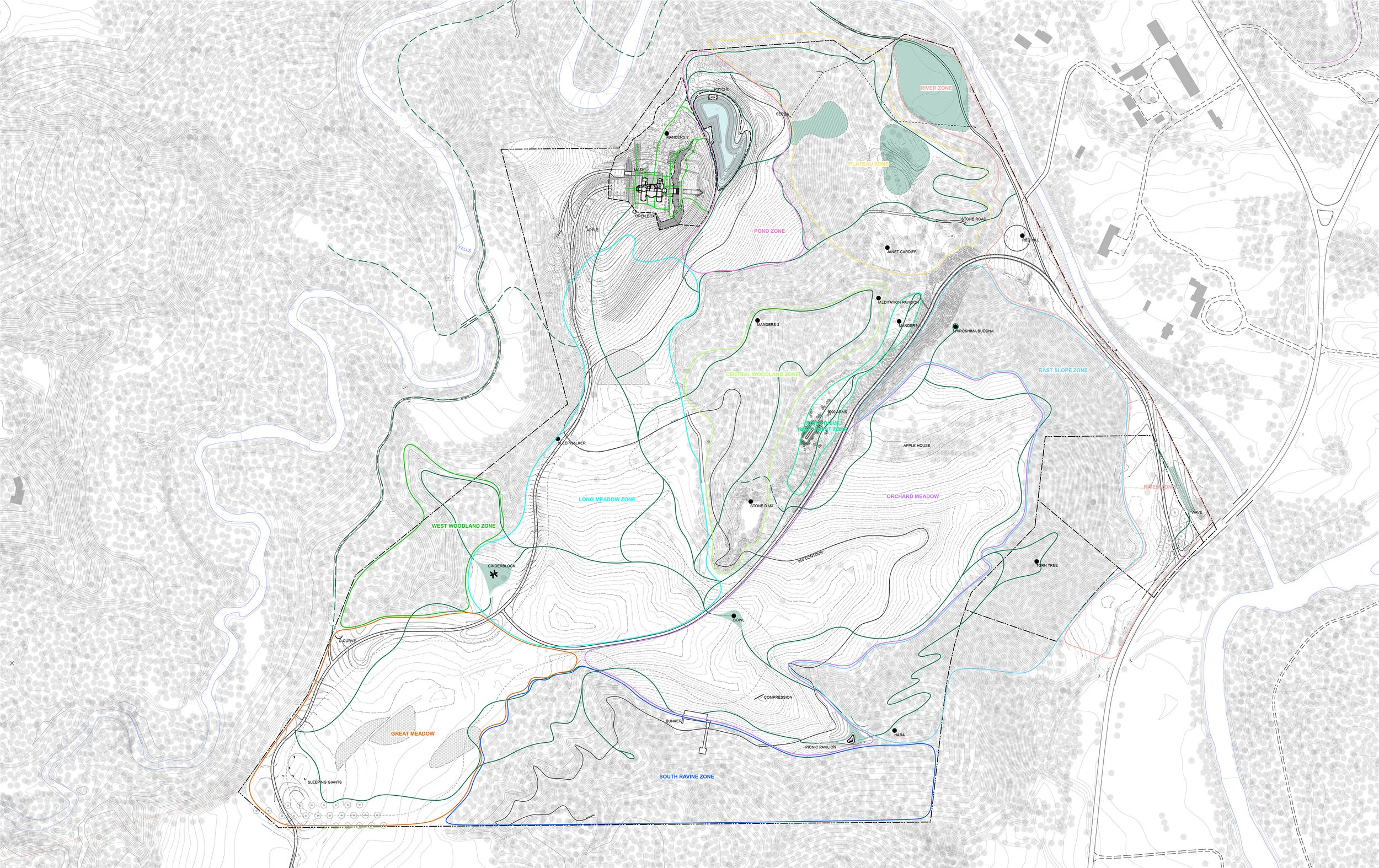 sculpture location map