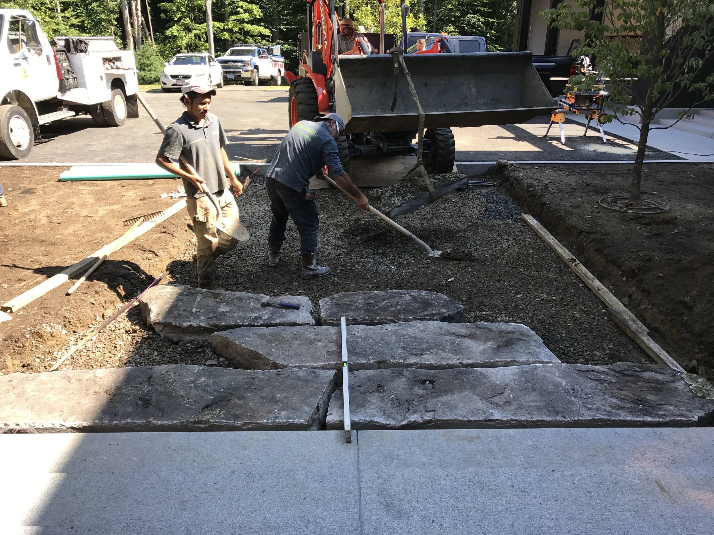 I worked closely with the masons to choose stones and lay out the entry walk