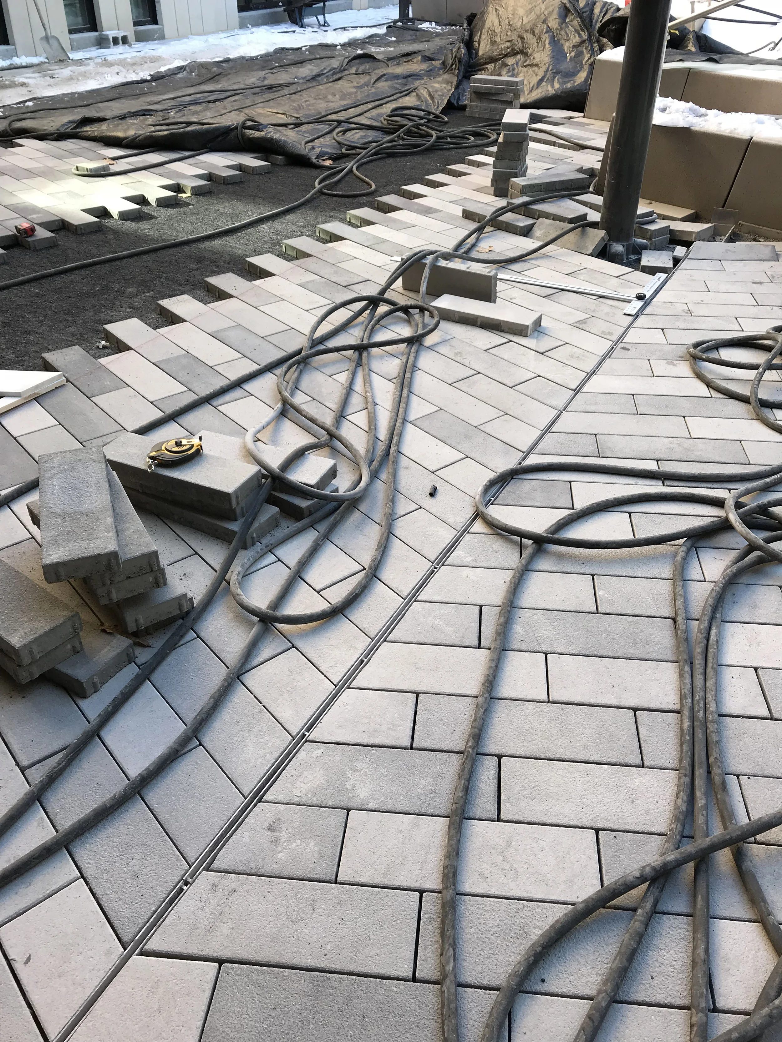 paving construction progress 