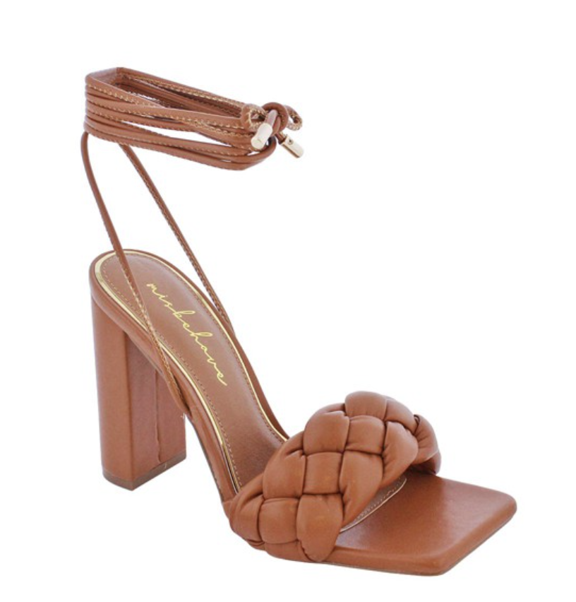 Woven Strap Wrap Heels | CARAMEL (Size 10 + 11) â GRIT + GREY