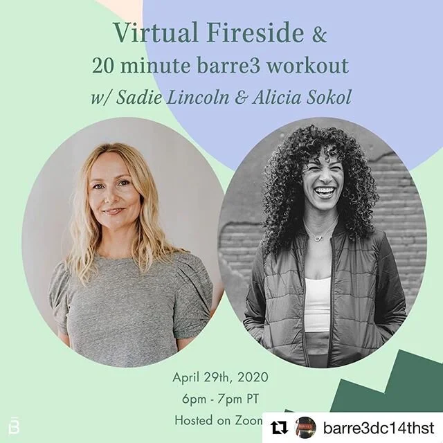 Our team is excited to share this free event that we will be attending TONIGHT at 9pm ET with Sadie Lincoln, co-Founder/CEO of @barre3, who was a confirmed speaker at the 2020 Women in Power Conference. Read more below about the event, and register v