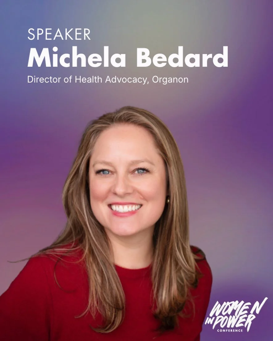 Passionate about bolstering women&rsquo;s health outcomes to realize better gender equality? Our next speaker, Michela Bedard is too. Former Executive Director of @periodmovement and current Director of Health Advocacy at @organonllc, we&rsquo;re thr