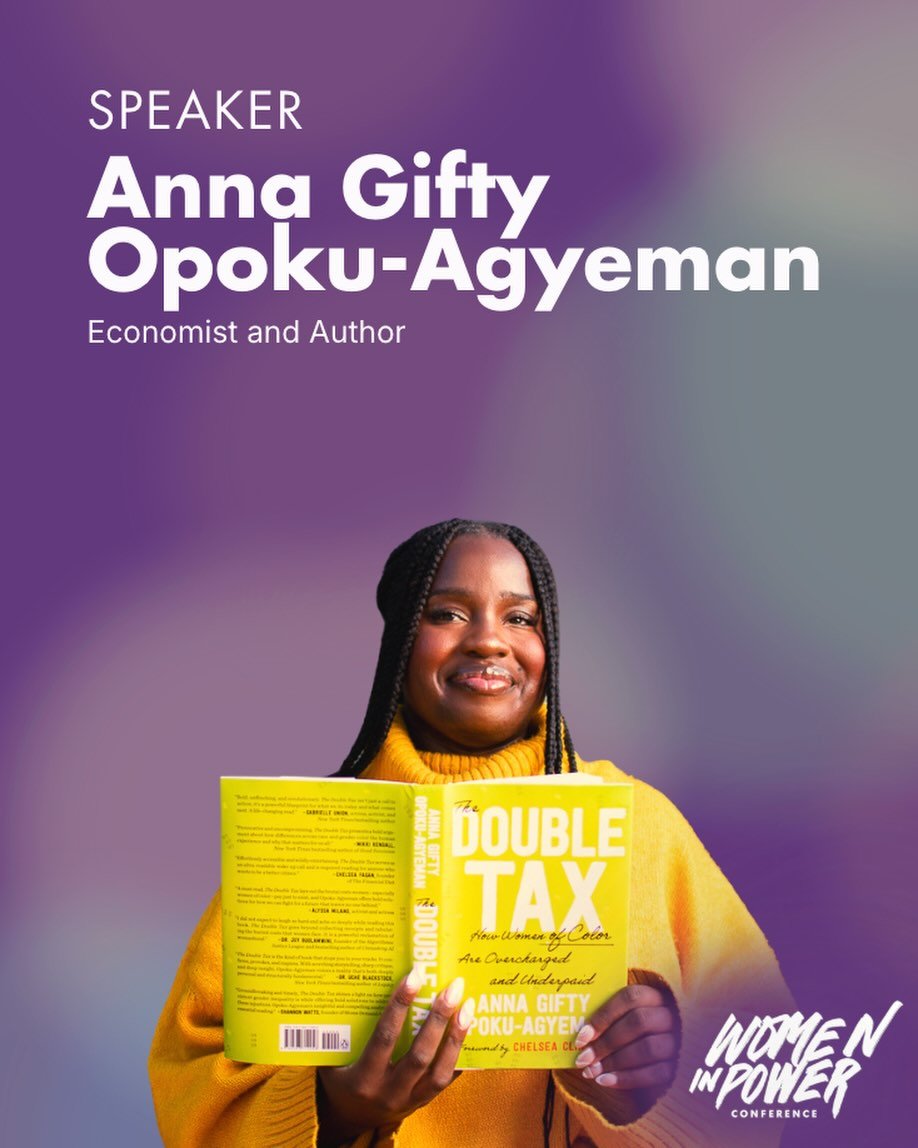 ⚡️We&rsquo;re delighted to announce our next speaker, the brilliant Anna Gifty Opoku-Agyeman @itsafronomics ⚡️She&rsquo;ll be speaking about her new book, The Double Tax: How Women of Color Are Overcharged and Underpaid
You don&rsquo;t want to miss t