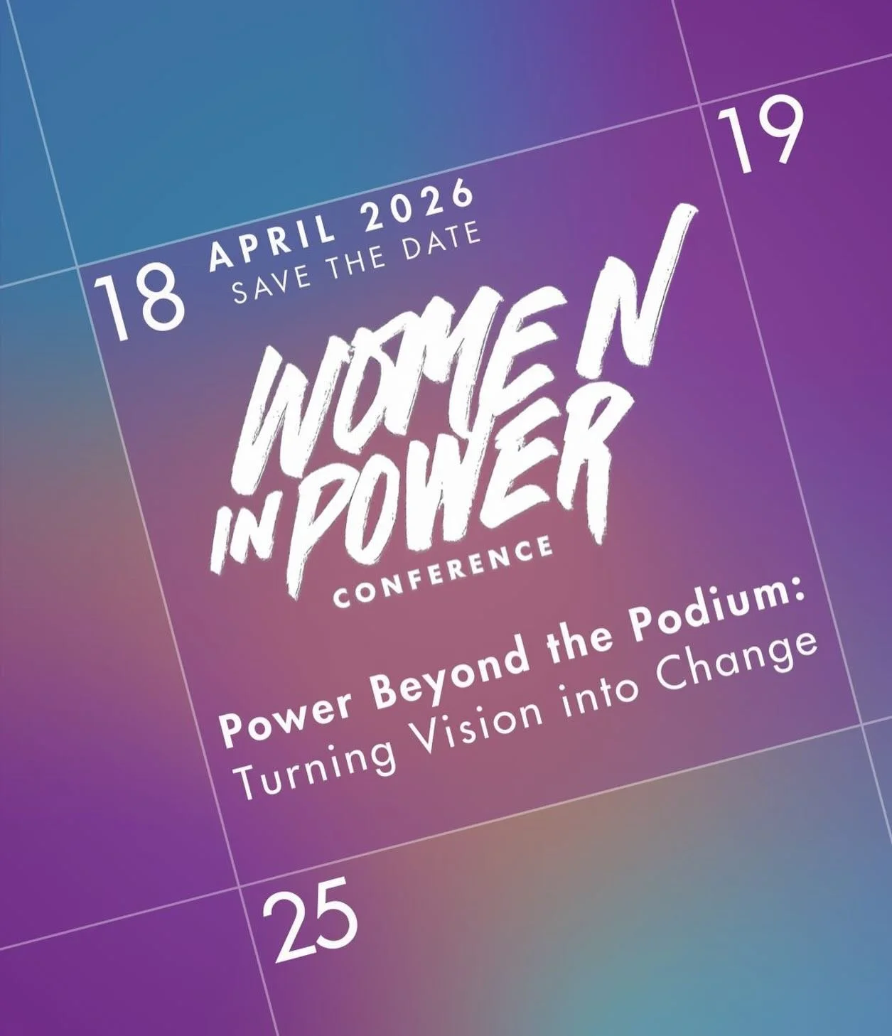 Save the date for WIPC 2026 on Saturday, April 18! Stay tuned to meet this year&rsquo;s leadership team, speaker announcements, workshop themes, and more! 🔮🥳💜