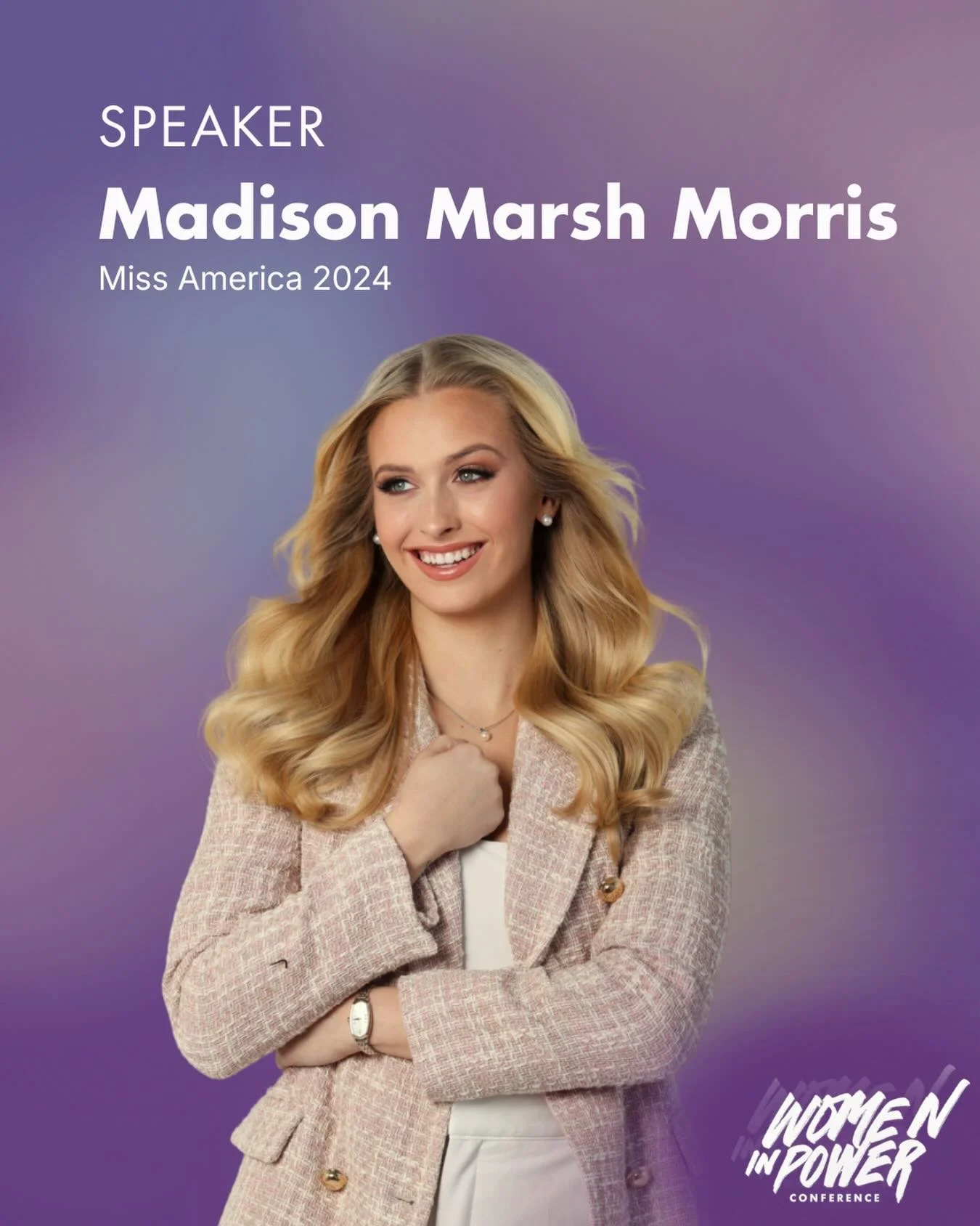 Miss America 2024 is coming to WIPC!

We&rsquo;re excited to welcome Madison Marsh Morris, Miss America 2024 to the Women in Power Conference.

Madison is a national advocate for equitable cancer care and research, founder of the Whitney Marsh Founda