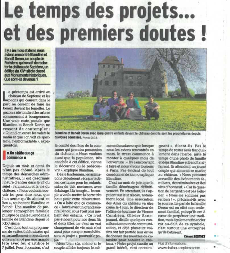 Dauphiné libéré avril 2018