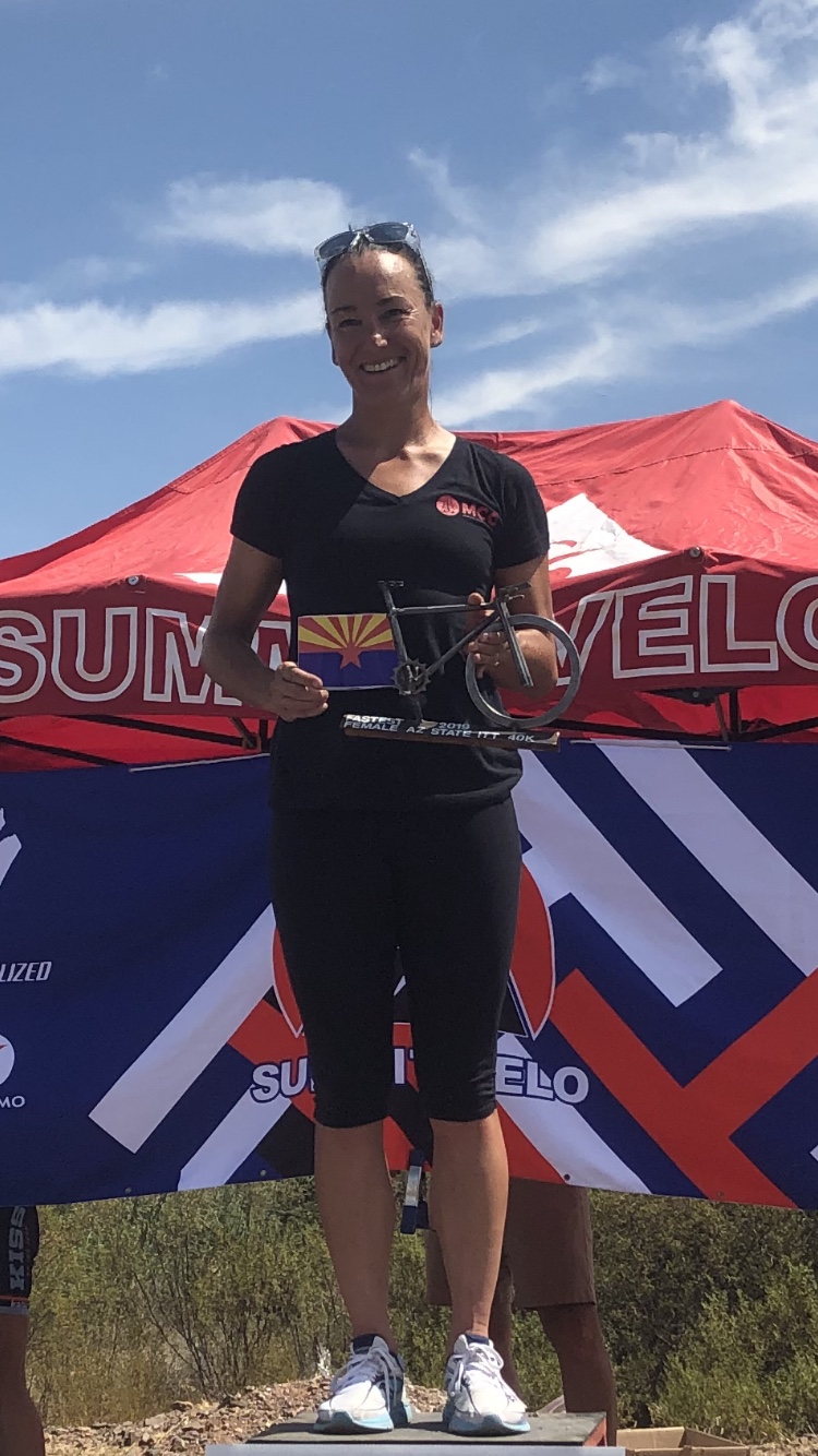 AZ State Championships 2019. In 2011 I rode on this same course 1:00. In 2019 here 1:00:16.