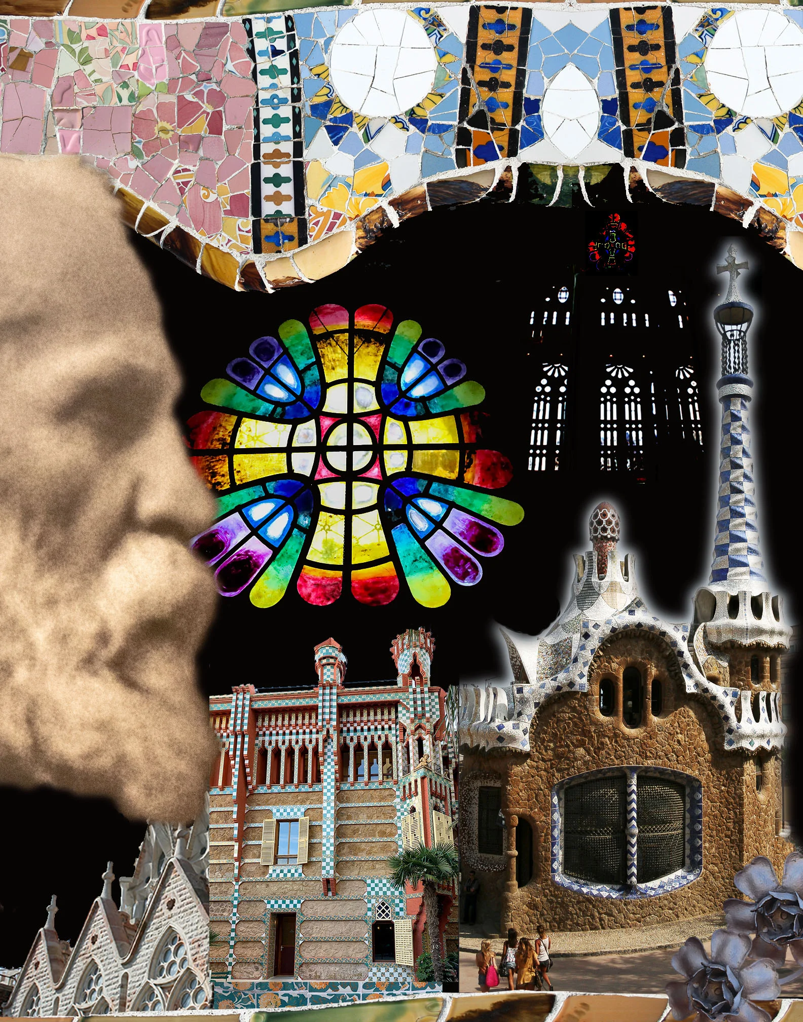 3rd Rendition Gaudi Collage