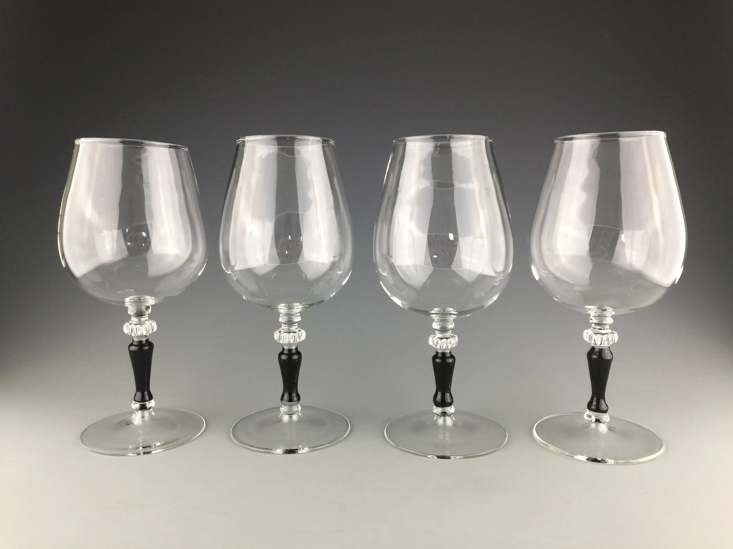 Black and Clear Cabernet set of 4.