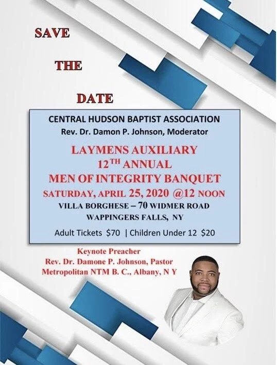 Central Hudson Baptist Association Men Of Integrity Banquet Preacher