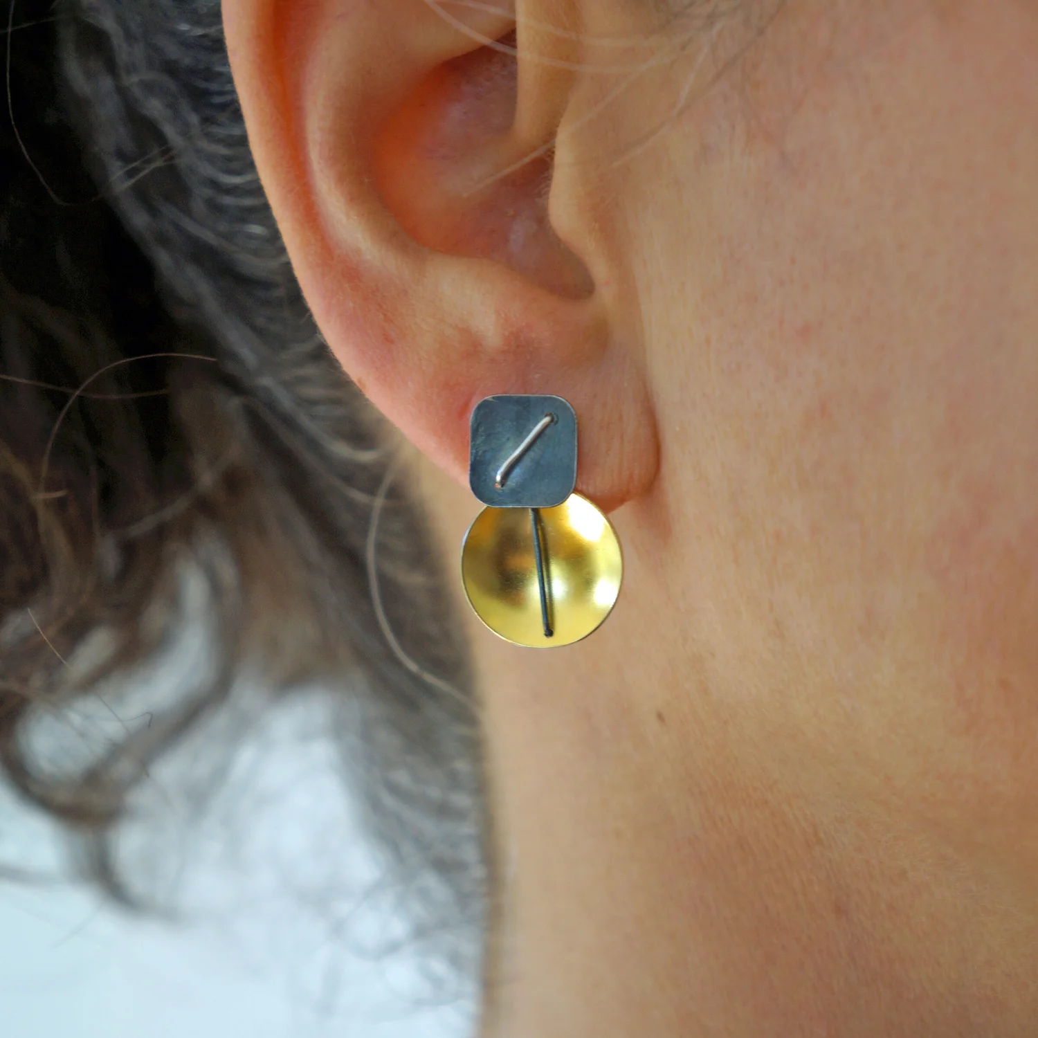 Sunset Square /& Circle Earrings