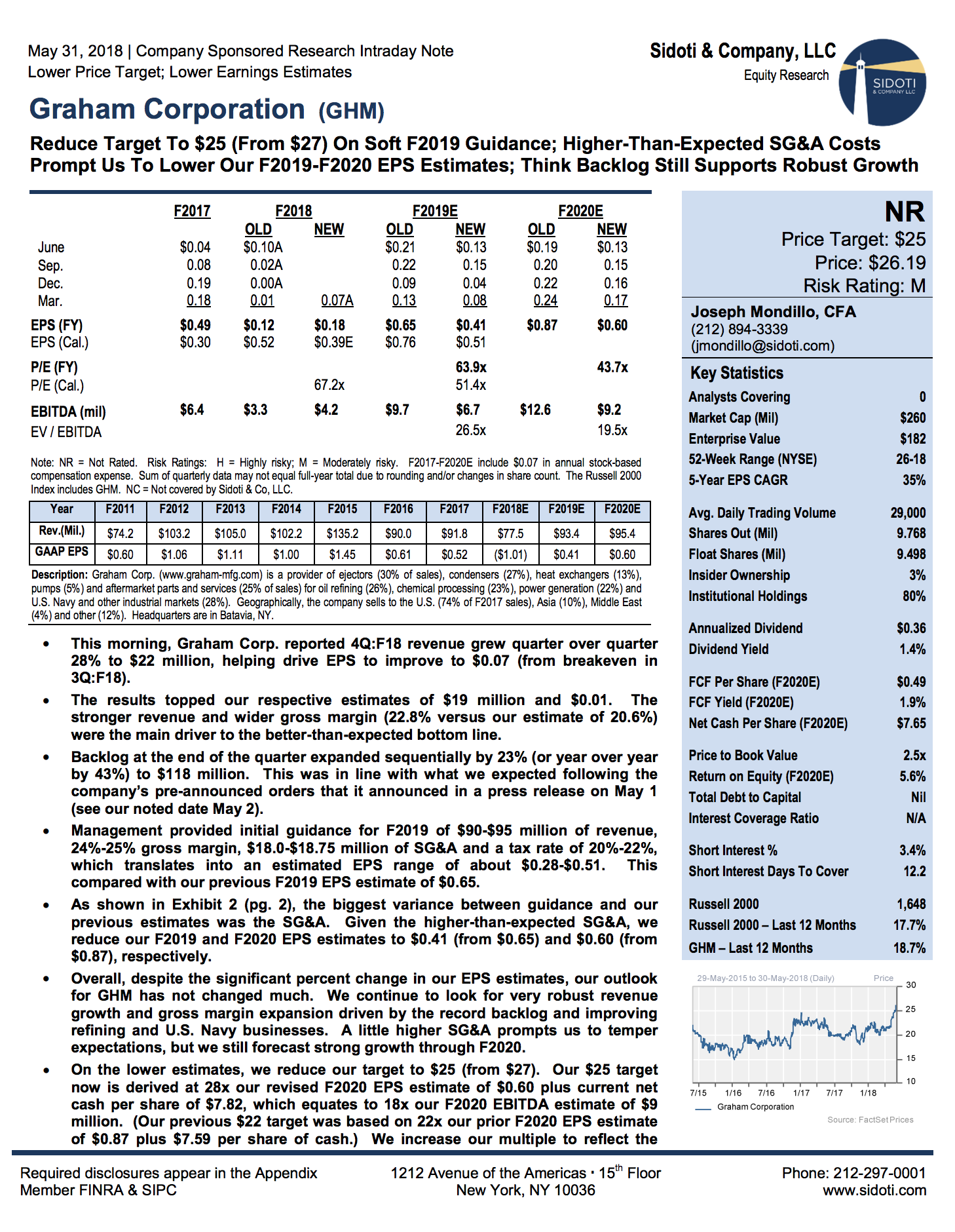 Earnings Release: May 31, 2018