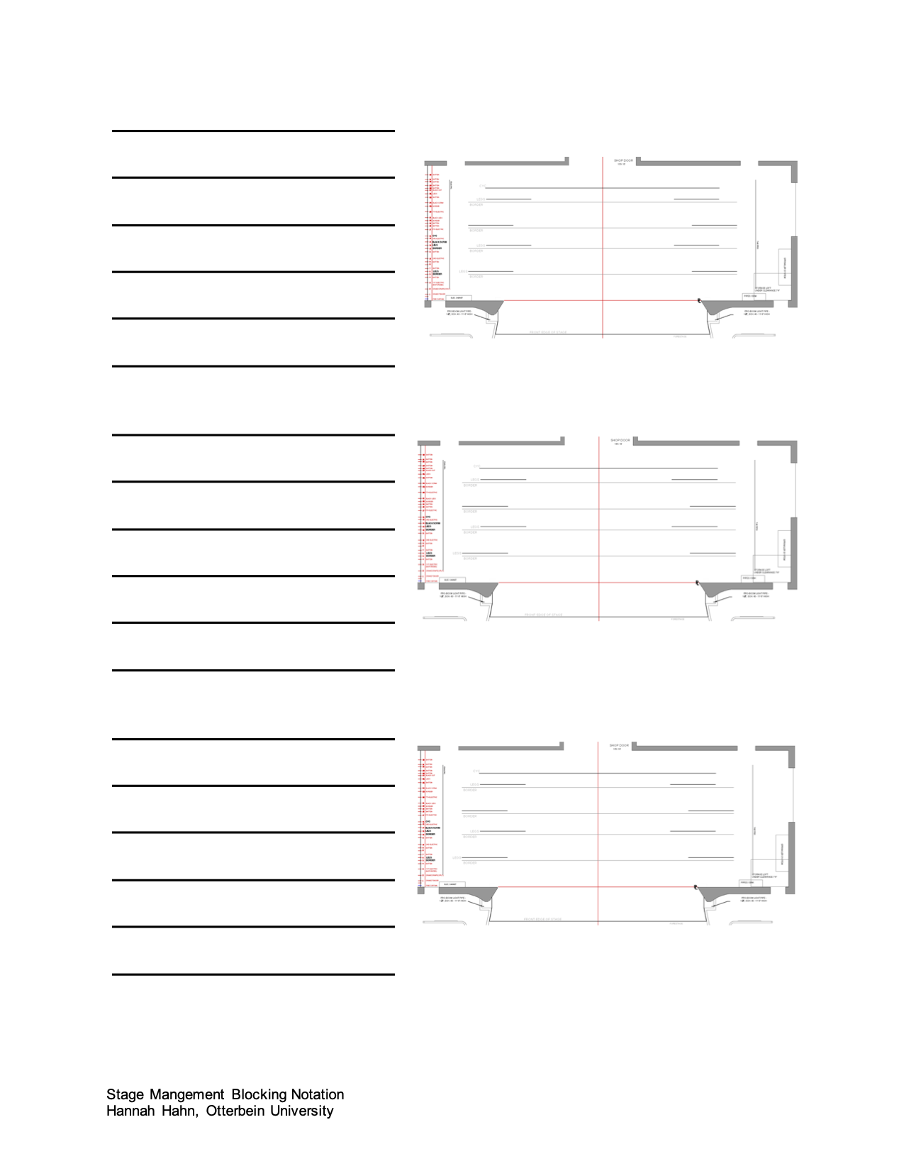 How Stage Managers Record Blocking — Hannah Hahn