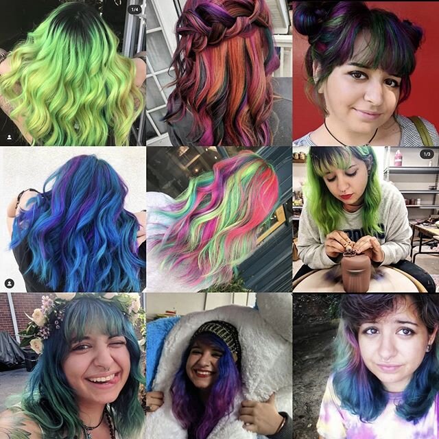 Really miss having rainbow hair. Ugh.