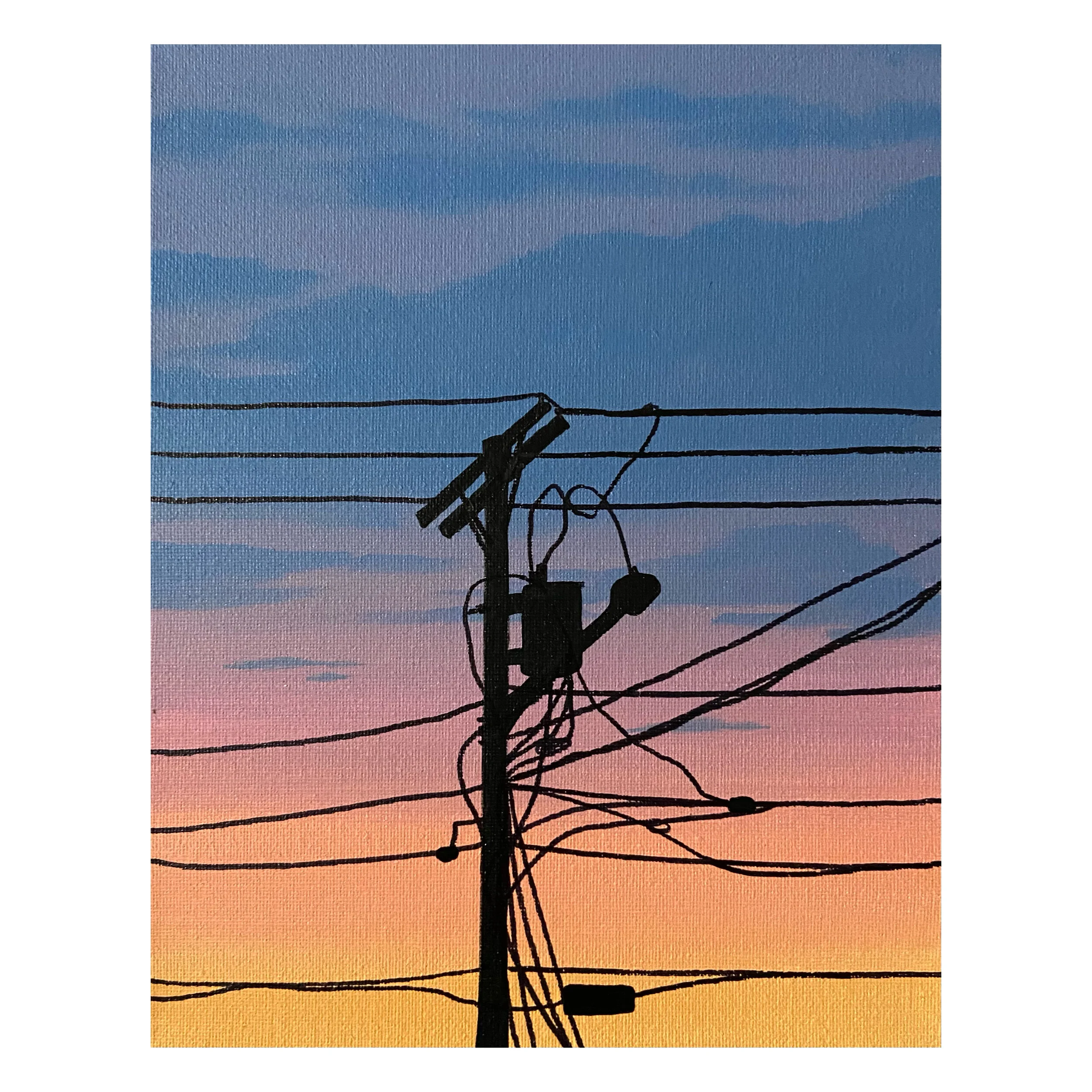 Power Line Painting Study (Framed)